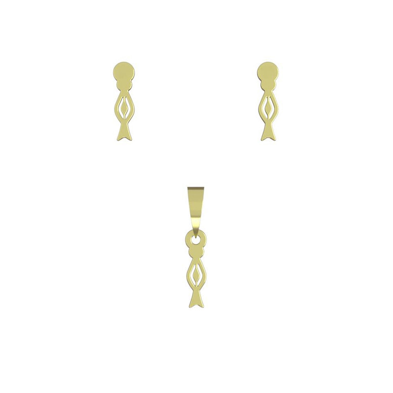 نیم ست طلا 18 عیار زنانه مدوپد مدل هندسی کد NA10189 نیم ست طلا 18 عیار زنانه مدوپد مدل هندسی کد NA10189