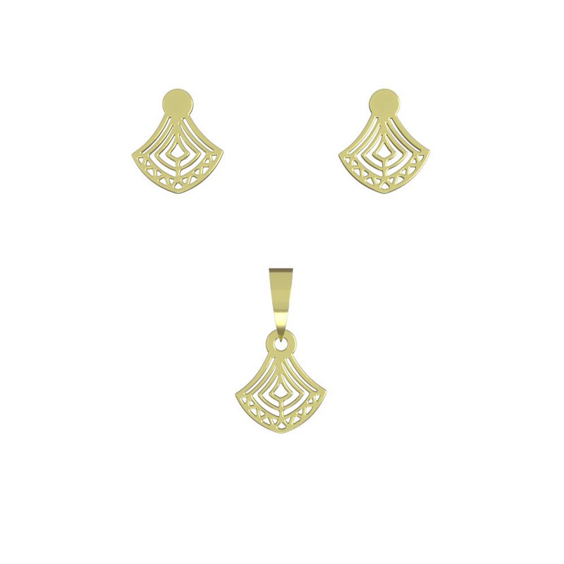 نیم ست طلا 18 عیار زنانه مدوپد مدل هندسی کد NA10246 نیم ست طلا 18 عیار زنانه مدوپد مدل هندسی کد NA10246