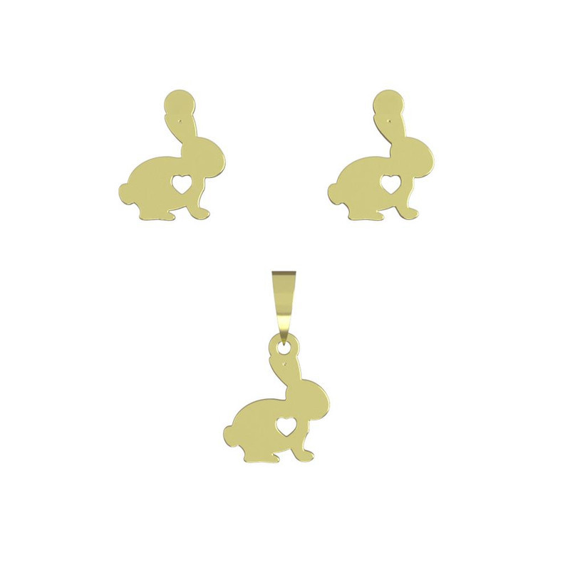 نیم ست طلا 18 عیار زنانه مدوپد مدل خرگوش کد NA10345 نیم ست طلا 18 عیار زنانه مدوپد مدل خرگوش کد NA10345