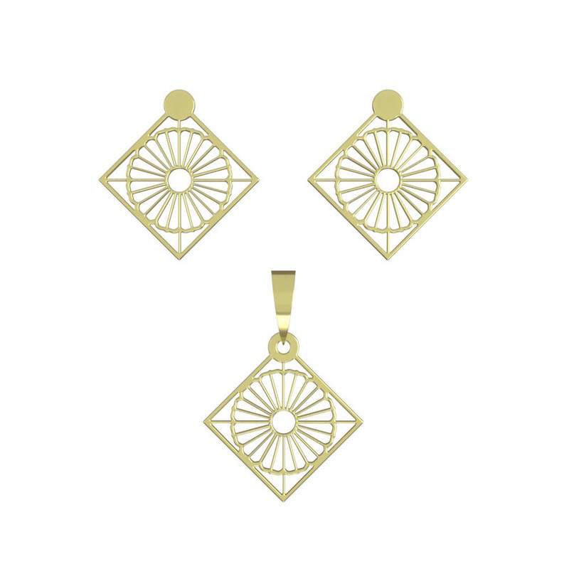 نیم ست طلا 18 عیار زنانه مدوپد مدل مربع کد NA10446 نیم ست طلا 18 عیار زنانه مدوپد مدل مربع کد NA10446