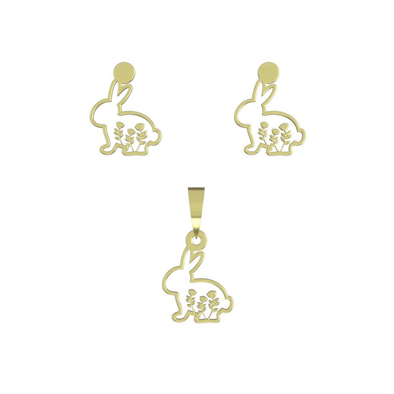 نیم ست طلا 18 عیار زنانه مدوپد مدل خرگوش کد NA10453 نیم ست طلا 18 عیار زنانه مدوپد مدل خرگوش کد NA10453