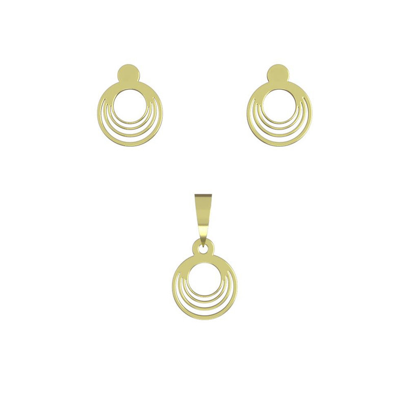 نیم ست طلا 18 عیار زنانه مدوپد مدل دایره کد NA10456 نیم ست طلا 18 عیار زنانه مدوپد مدل دایره کد NA10456