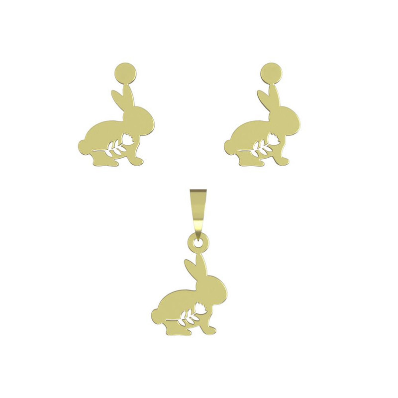 نیم ست طلا 18 عیار زنانه مدوپد مدل خرگوش کد NA10468 نیم ست طلا 18 عیار زنانه مدوپد مدل خرگوش کد NA10468