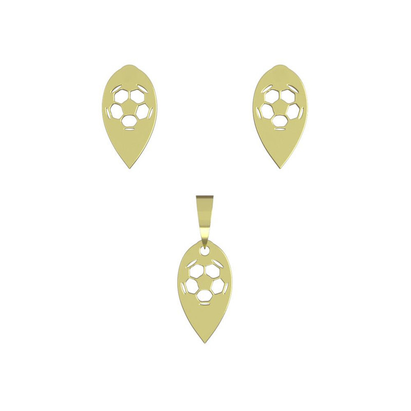 نیم ست طلا 18 عیار زنانه مدوپد مدل توپ فوتبال کد NA11865 نیم ست طلا 18 عیار زنانه مدوپد مدل توپ فوتبال کد NA11865