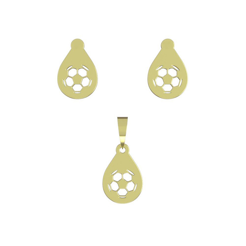 نیم ست طلا 18 عیار زنانه مدوپد مدل توپ فوتبال کد NA11885 نیم ست طلا 18 عیار زنانه مدوپد مدل توپ فوتبال کد NA11885