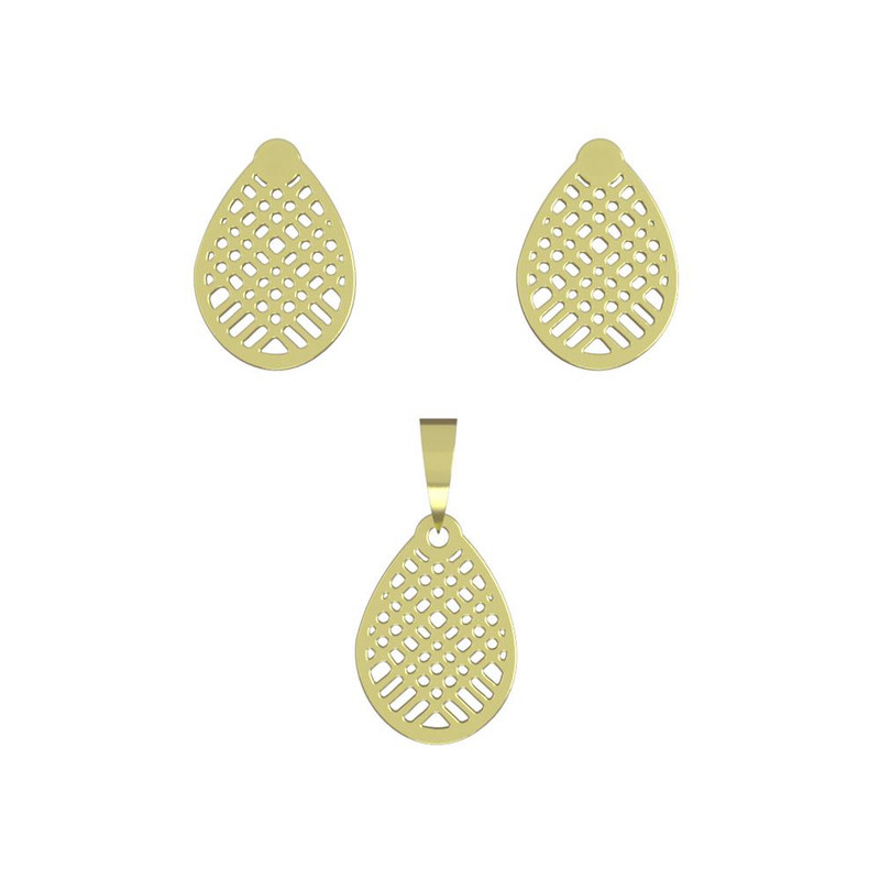 نیم ست طلا 18 عیار زنانه مدوپد مدل هندسی کد NA11892 نیم ست طلا 18 عیار زنانه مدوپد مدل هندسی کد NA11892