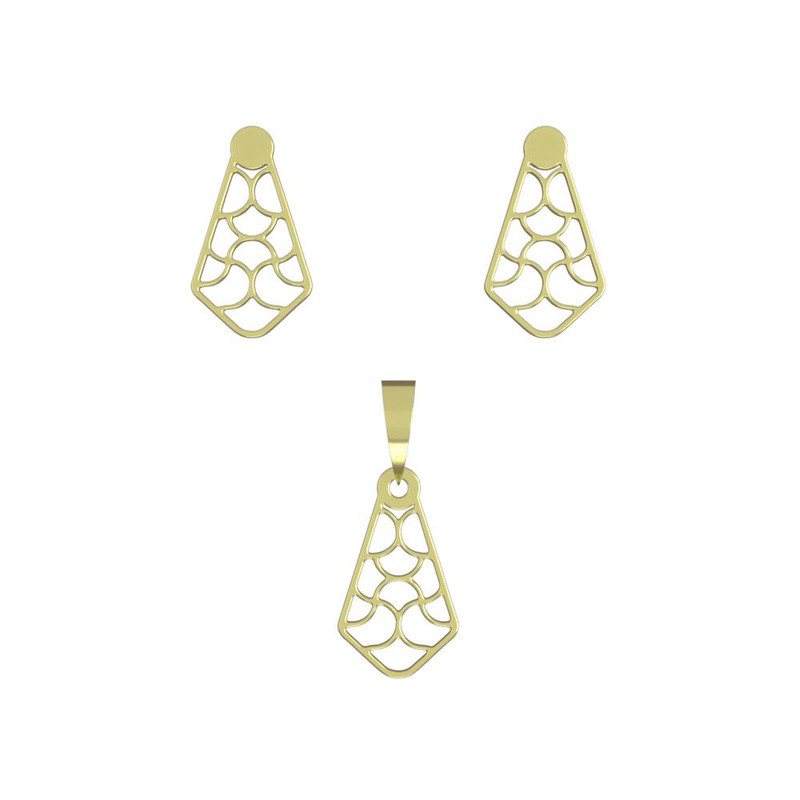 نیم ست طلا 18 عیار زنانه مدوپد مدل هندسی کد NA11896 نیم ست طلا 18 عیار زنانه مدوپد مدل هندسی کد NA11896