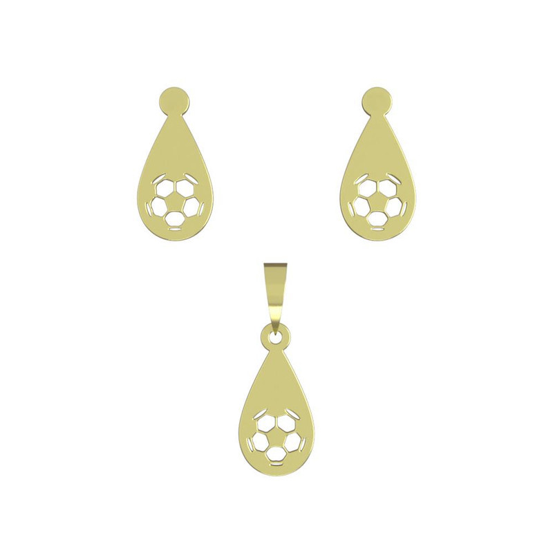 نیم ست طلا 18 عیار زنانه مدوپد مدل توپ فوتبال کد NA11902 نیم ست طلا 18 عیار زنانه مدوپد مدل توپ فوتبال کد NA11902