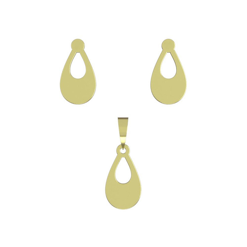 نیم ست طلا 18 عیار زنانه مدوپد مدل اشک کد NA11973 نیم ست طلا 18 عیار زنانه مدوپد مدل اشک کد NA11973