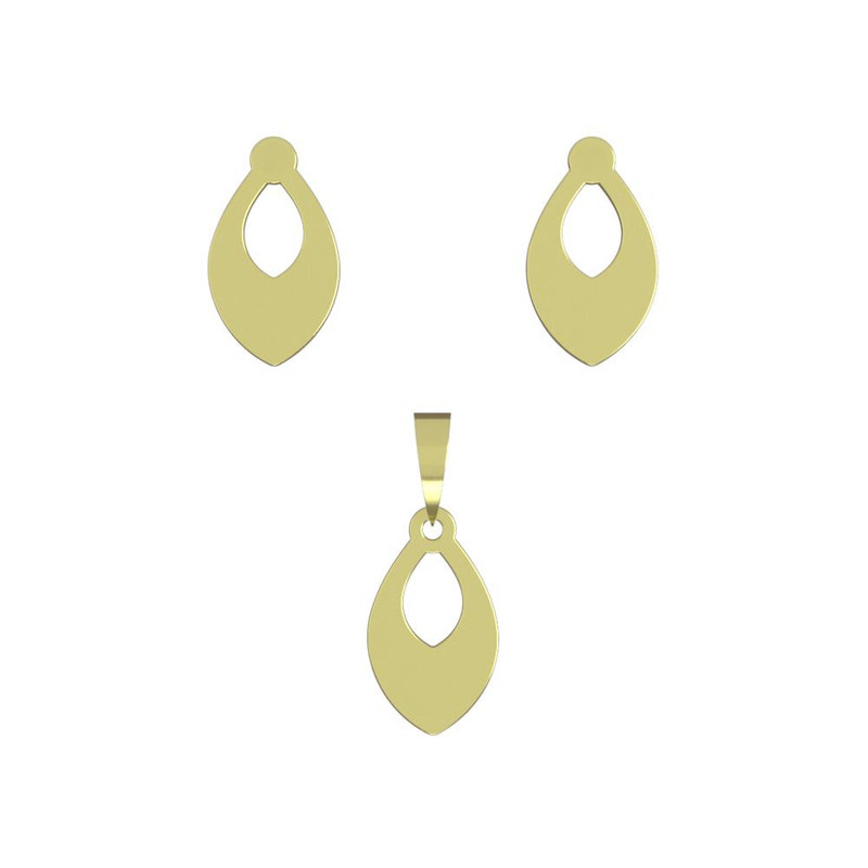 نیم ست طلا 18 عیار زنانه مدوپد مدل اشک کد NA11974 نیم ست طلا 18 عیار زنانه مدوپد مدل اشک کد NA11974