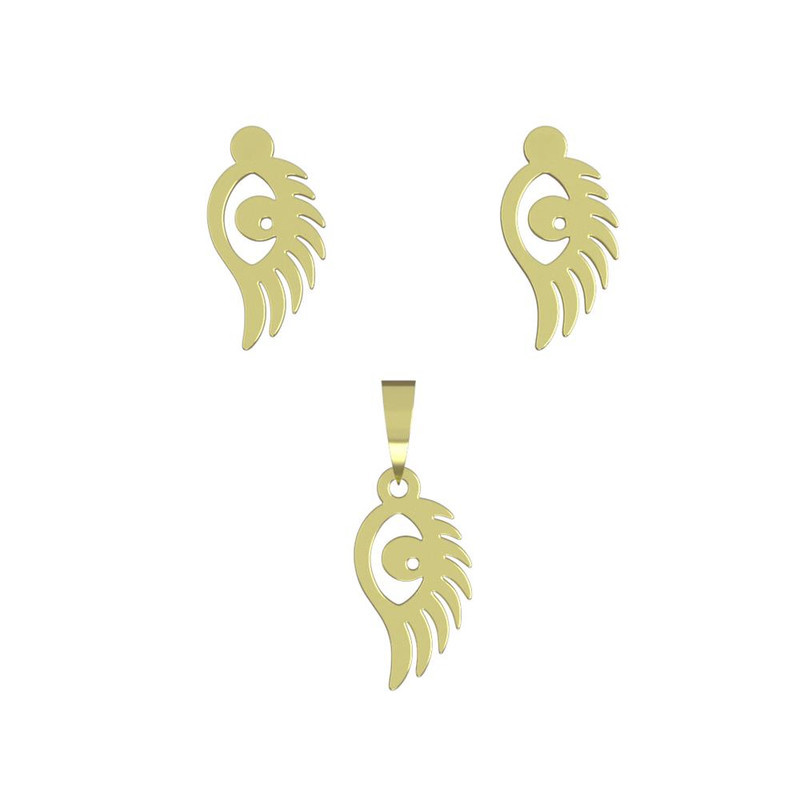 نیم ست طلا 18 عیار زنانه مدوپد مدل چشم کد NA11975 نیم ست طلا 18 عیار زنانه مدوپد مدل چشم کد NA11975