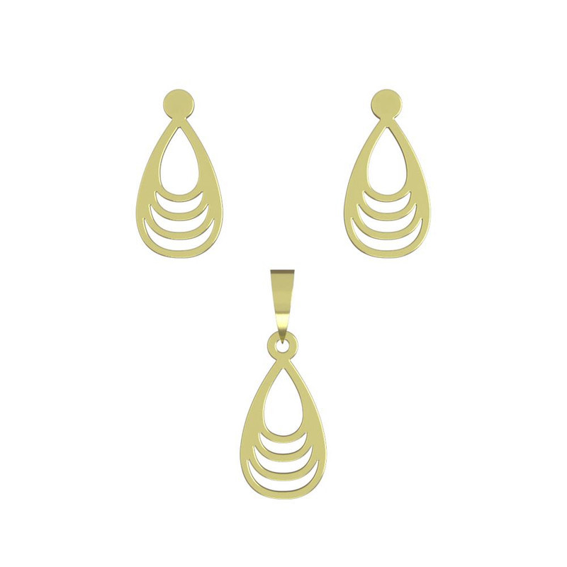 نیم ست طلا 18 عیار زنانه مدوپد مدل اشک کد NA12049 نیم ست طلا 18 عیار زنانه مدوپد مدل اشک کد NA12049