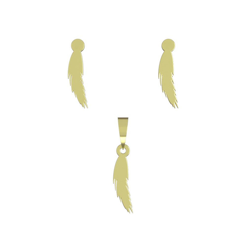 نیم ست طلا 18 عیار زنانه مدوپد مدل پر کد NA12217 نیم ست طلا 18 عیار زنانه مدوپد مدل پر کد NA12217