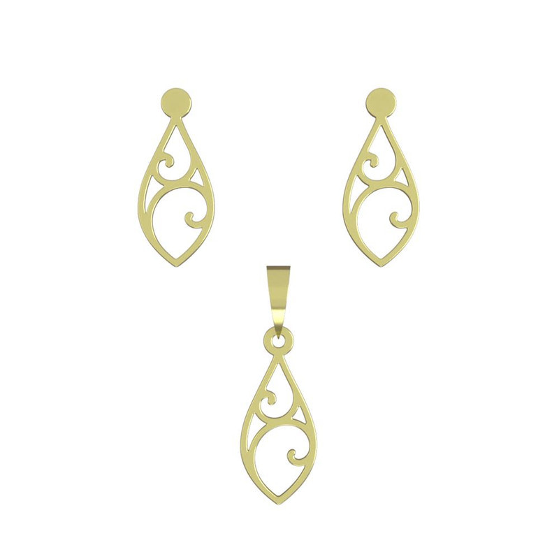 نیم ست طلا 18 عیار زنانه مدوپد مدل هندسی کد NA12230 نیم ست طلا 18 عیار زنانه مدوپد مدل هندسی کد NA12230