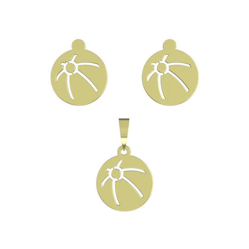 نیم ست طلا 18 عیار زنانه مدوپد مدل توپ بسکتبال کد NA12256 نیم ست طلا 18 عیار زنانه مدوپد مدل توپ بسکتبال کد NA12256