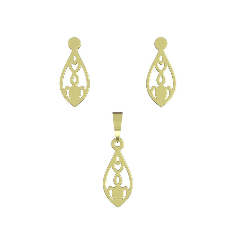 نیم ست طلا 18 عیار زنانه مدوپد مدل هندسی کد NA12268 نیم ست طلا 18 عیار زنانه مدوپد مدل هندسی کد NA12268