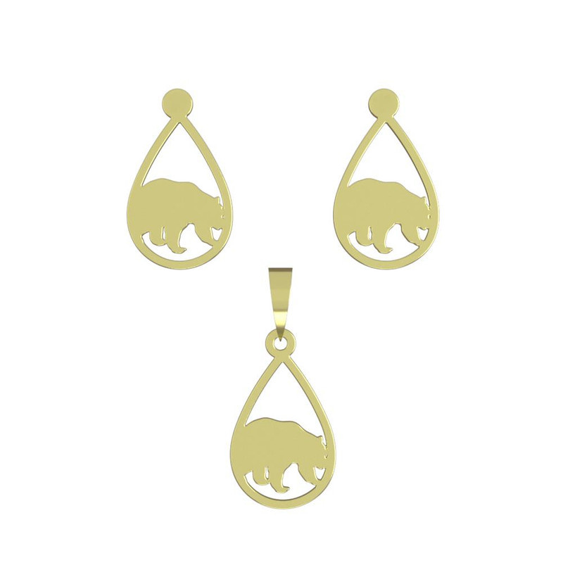 نیم ست طلا 18 عیار زنانه مدوپد مدل خرس کد NA12274 نیم ست طلا 18 عیار زنانه مدوپد مدل خرس کد NA12274