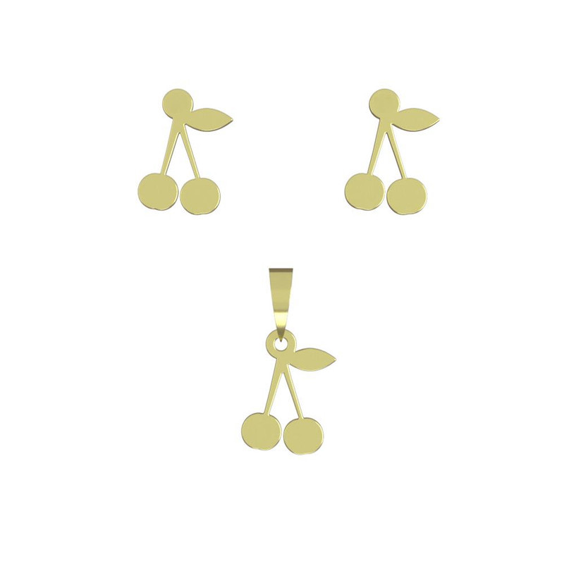 نیم ست طلا 18 عیار زنانه مدوپد مدل گیلاس کد NA12290 نیم ست طلا 18 عیار زنانه مدوپد مدل گیلاس کد NA12290