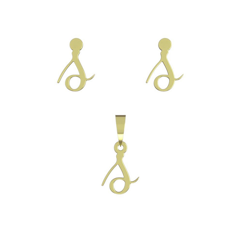 نیم ست طلا 18 عیار زنانه مدوپد مدل حرف s کد NA12295 نیم ست طلا 18 عیار زنانه مدوپد مدل حرف s کد NA12295