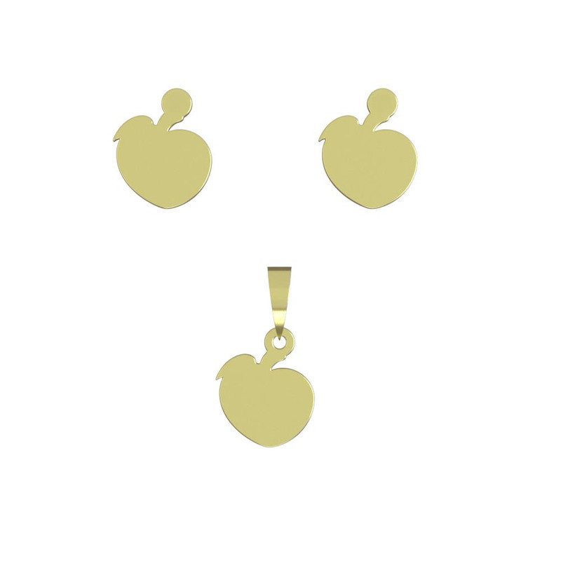 نیم ست طلا 18 عیار زنانه مدوپد مدل هلو کد NA12309