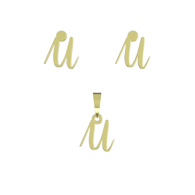 نیم ست طلا 18 عیار زنانه مدوپد مدل حرف u کد NA12314 نیم ست طلا 18 عیار زنانه مدوپد مدل حرف u کد NA12314