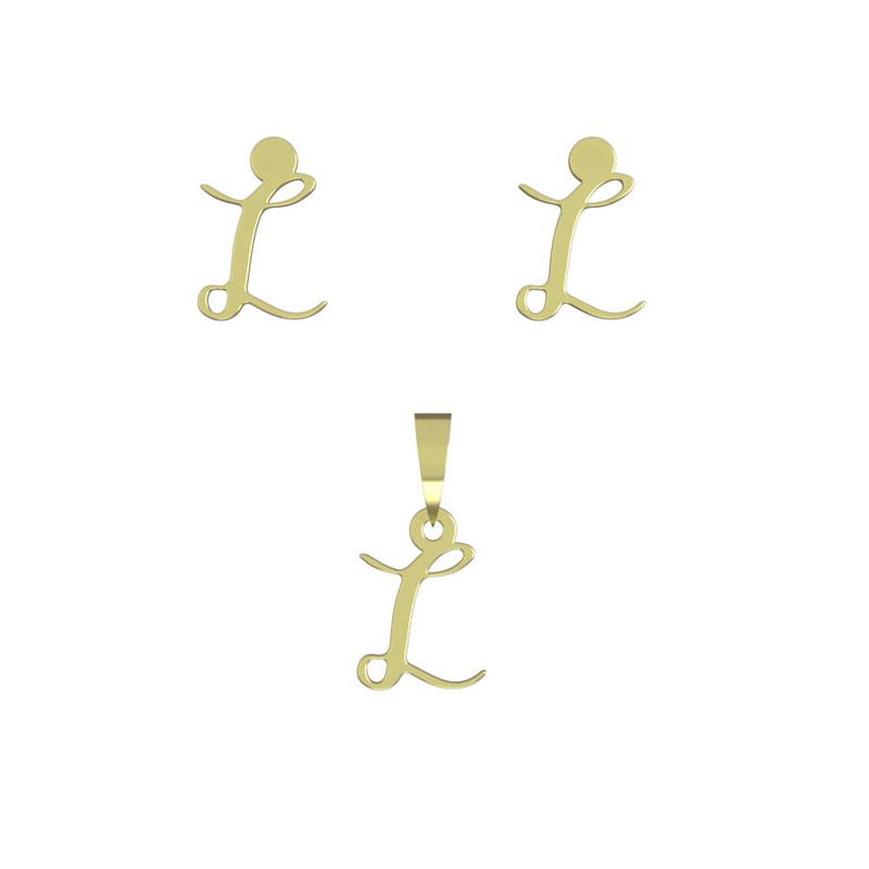 نیم ست طلا 18 عیار زنانه مدوپد مدل حرف L کد NA12336 نیم ست طلا 18 عیار زنانه مدوپد مدل حرف L کد NA12336