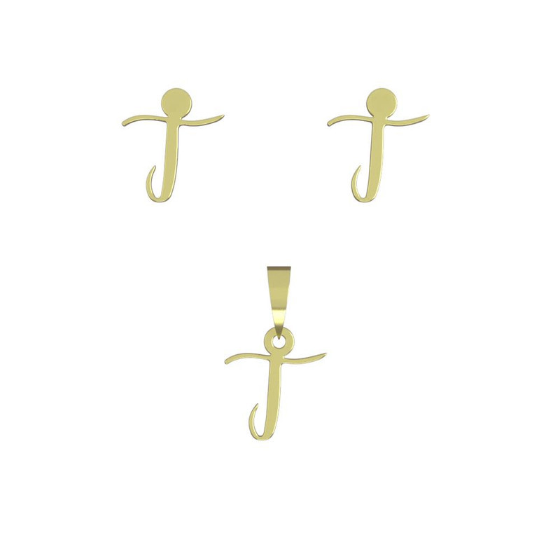 نیم ست طلا 18 عیار زنانه مدوپد مدل حرف t کد NA12340 نیم ست طلا 18 عیار زنانه مدوپد مدل حرف t کد NA12340