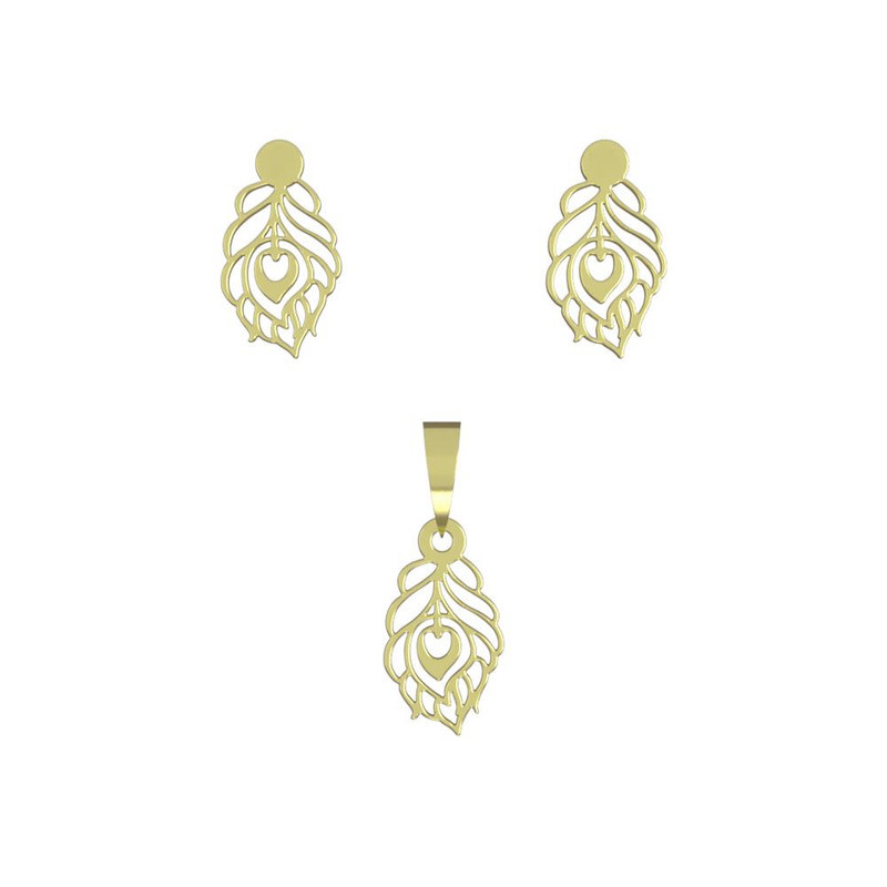 نیم ست طلا 18 عیار زنانه مدوپد مدل هندسی کد NA12372 نیم ست طلا 18 عیار زنانه مدوپد مدل هندسی کد NA12372