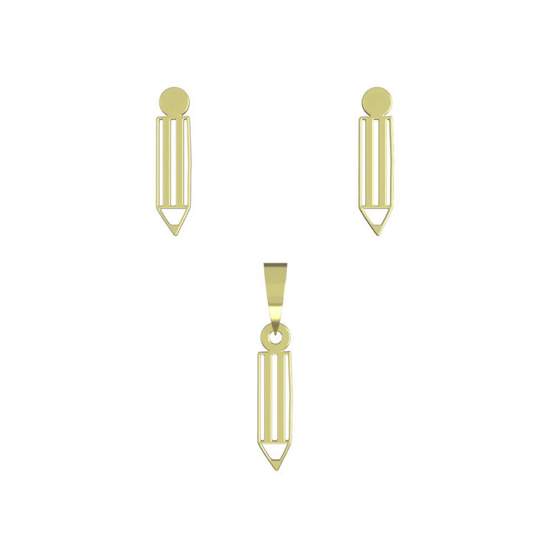 نیم ست طلا 18 عیار زنانه مدوپد مدل مداد کد NA12521 نیم ست طلا 18 عیار زنانه مدوپد مدل مداد کد NA12521