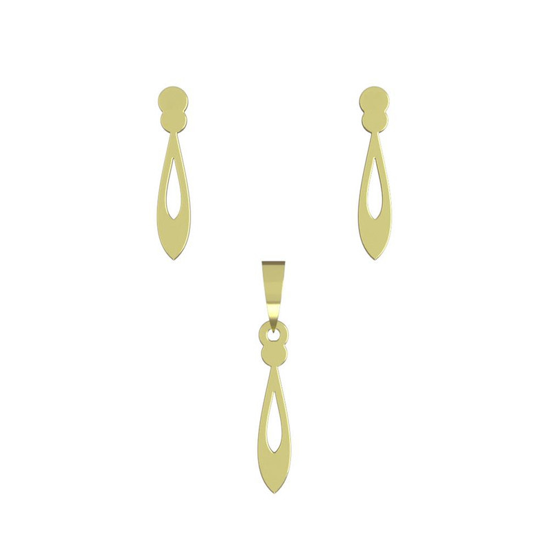 نیم ست طلا 18 عیار زنانه مدوپد مدل اشک کد NA12539 نیم ست طلا 18 عیار زنانه مدوپد مدل اشک کد NA12539