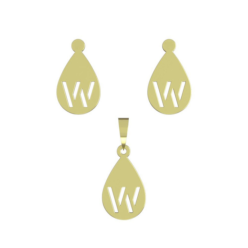 نیم ست طلا 18 عیار زنانه مدوپد مدل حرف w کد NA12576 نیم ست طلا 18 عیار زنانه مدوپد مدل حرف w کد NA12576