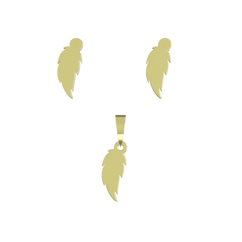 نیم ست طلا 18 عیار زنانه مدوپد مدل پر کد NA12690 نیم ست طلا 18 عیار زنانه مدوپد مدل پر کد NA12690