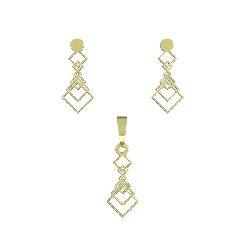 نیم ست طلا 18 عیار زنانه مدوپد مدل حلقه لوزی کد NA12809 نیم ست طلا 18 عیار زنانه مدوپد مدل حلقه لوزی کد NA12809