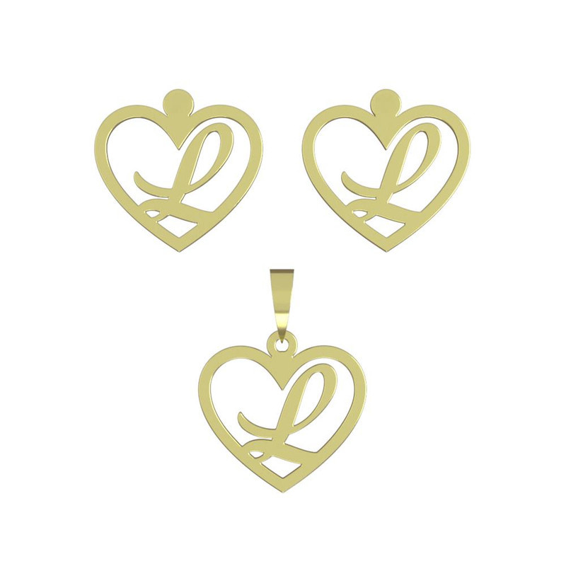 نیم ست طلا 18 عیار زنانه مدوپد مدل حرف L کد NA12842 نیم ست طلا 18 عیار زنانه مدوپد مدل حرف L کد NA12842