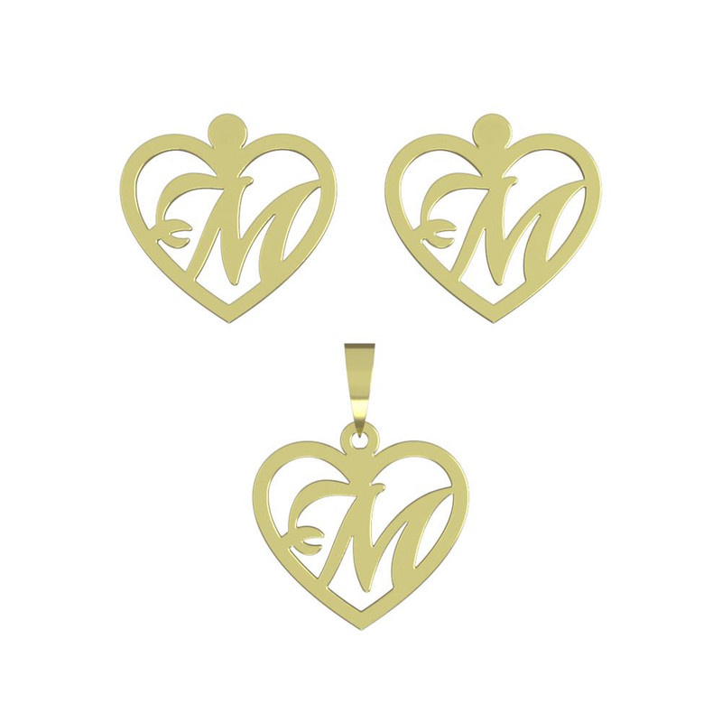 نیم ست طلا 18 عیار زنانه مدوپد مدل حرف M کد NA12862 نیم ست طلا 18 عیار زنانه مدوپد مدل حرف M کد NA12862