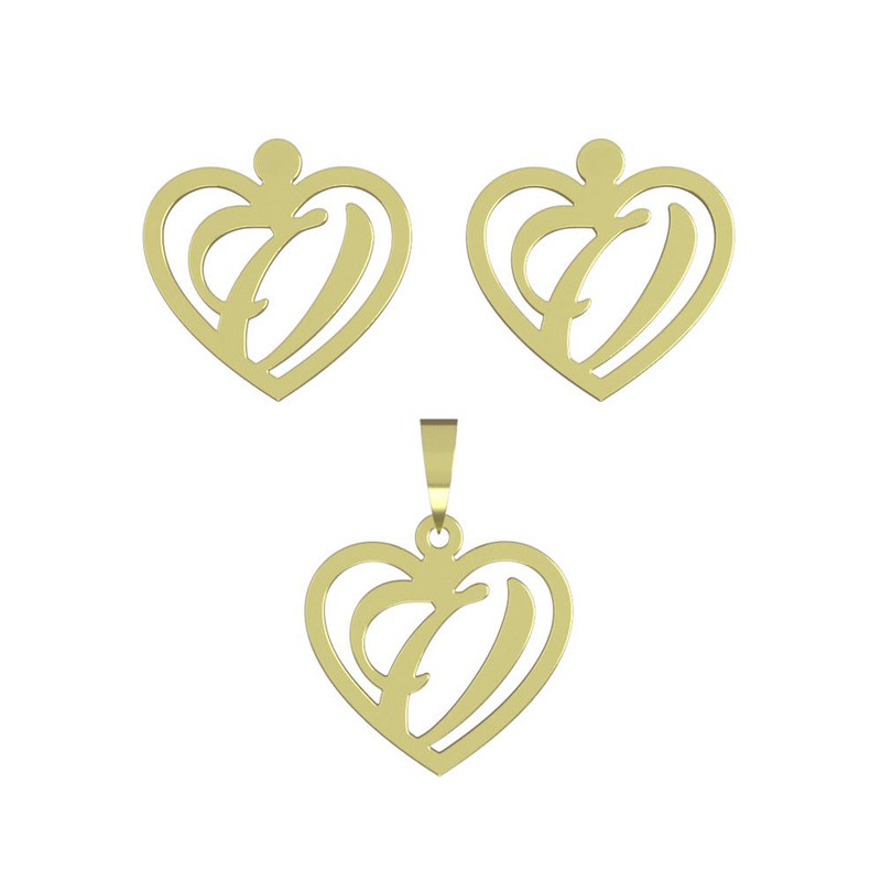 نیم ست طلا 18 عیار زنانه مدوپد مدل حرف v کد NA12887 نیم ست طلا 18 عیار زنانه مدوپد مدل حرف v کد NA12887