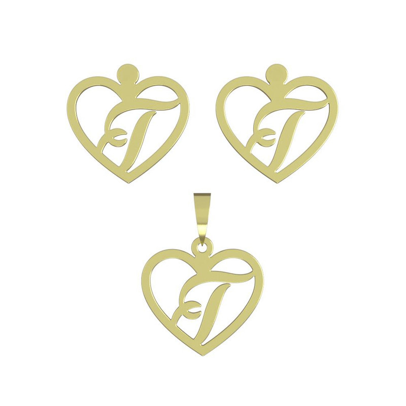 نیم ست طلا 18 عیار زنانه مدوپد مدل حرف t کد NA12907 نیم ست طلا 18 عیار زنانه مدوپد مدل حرف t کد NA12907