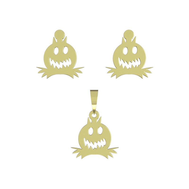 نیم ست طلا 18 عیار زنانه مدوپد مدل هالووین کد NA12909 نیم ست طلا 18 عیار زنانه مدوپد مدل هالووین کد NA12909