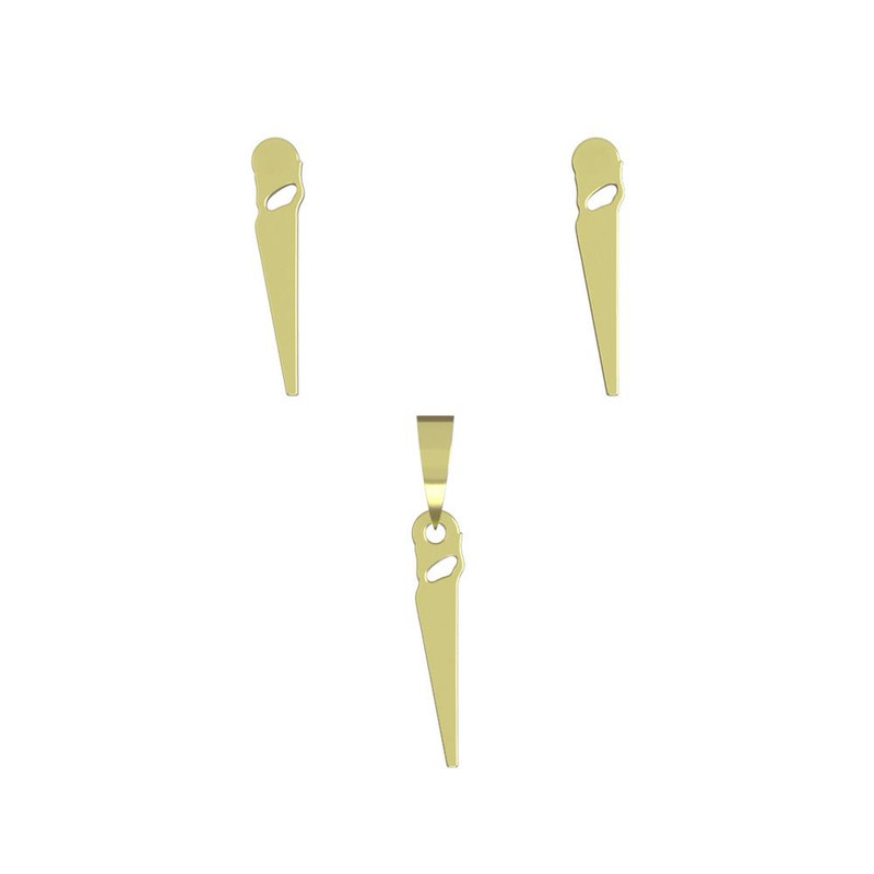 نیم ست طلا 18 عیار زنانه مدوپد مدل اره کد NA12915 نیم ست طلا 18 عیار زنانه مدوپد مدل اره کد NA12915