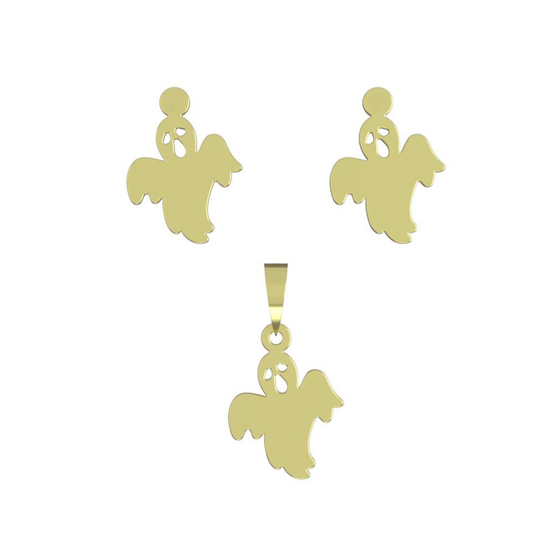 نیم ست طلا 18 عیار زنانه مدوپد مدل روح کد NA12929 نیم ست طلا 18 عیار زنانه مدوپد مدل روح کد NA12929