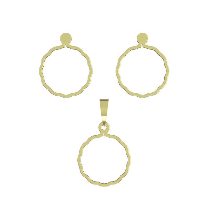 نیم ست طلا 18 عیار زنانه مدوپد مدل دایره کد NA12971 نیم ست طلا 18 عیار زنانه مدوپد مدل دایره کد NA12971