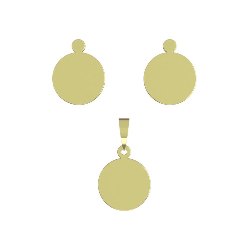 نیم ست طلا 18 عیار زنانه مدوپد مدل دایره کد NA13090 نیم ست طلا 18 عیار زنانه مدوپد مدل دایره کد NA13090