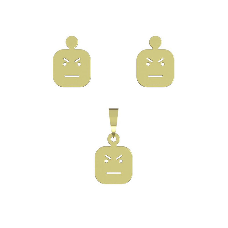 نیم ست طلا 18 عیار زنانه مدوپد مدل ایموجی کد NA13220 نیم ست طلا 18 عیار زنانه مدوپد مدل ایموجی کد NA13220