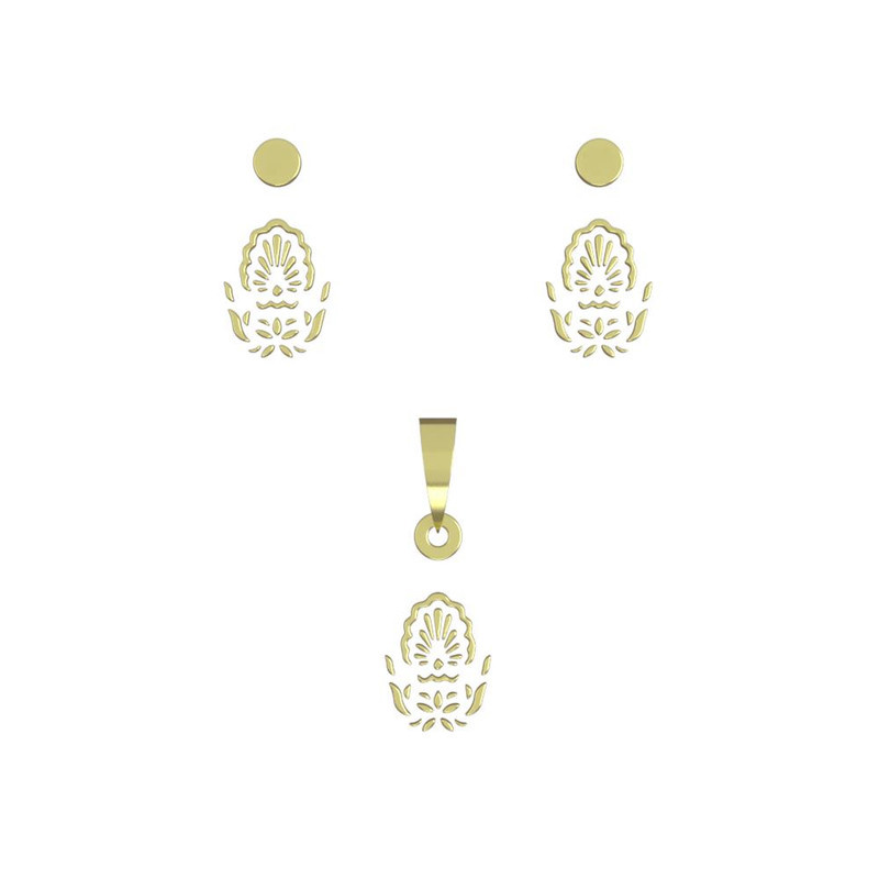 نیم ست طلا 18 عیار زنانه مدوپد مدل هندسی کد NA13231 نیم ست طلا 18 عیار زنانه مدوپد مدل هندسی کد NA13231