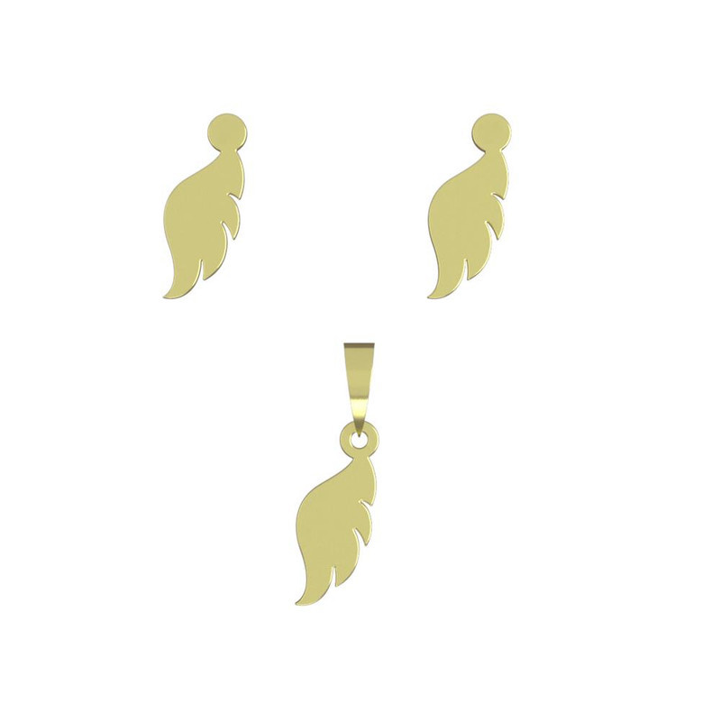 نیم ست طلا 18 عیار زنانه مدوپد مدل پر کد NA13257 نیم ست طلا 18 عیار زنانه مدوپد مدل پر کد NA13257