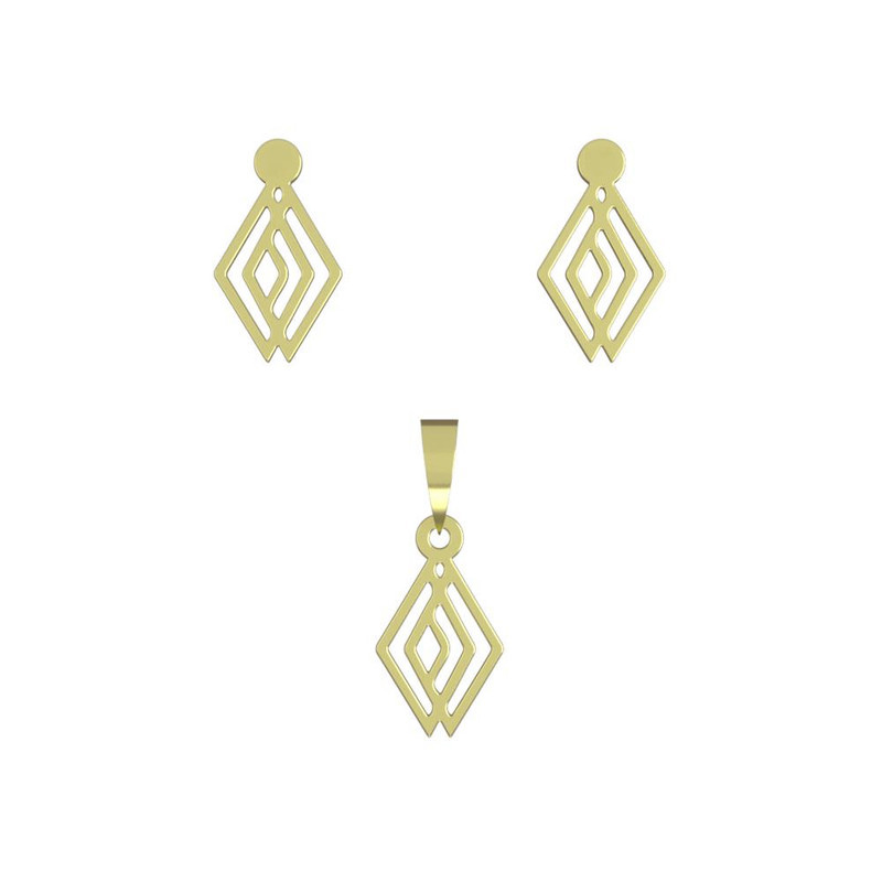 نیم ست طلا 18 عیار زنانه مدوپد مدل هندسی کد NA13321 نیم ست طلا 18 عیار زنانه مدوپد مدل هندسی کد NA13321