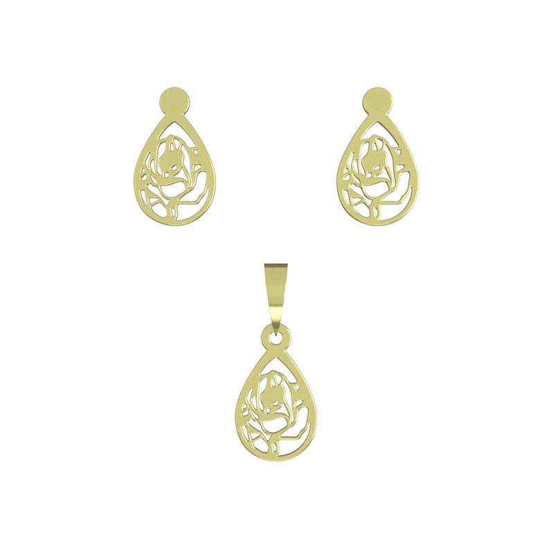 نیم ست طلا 18 عیار زنانه مدوپد مدل هندسی کد NA13333 نیم ست طلا 18 عیار زنانه مدوپد مدل هندسی کد NA13333