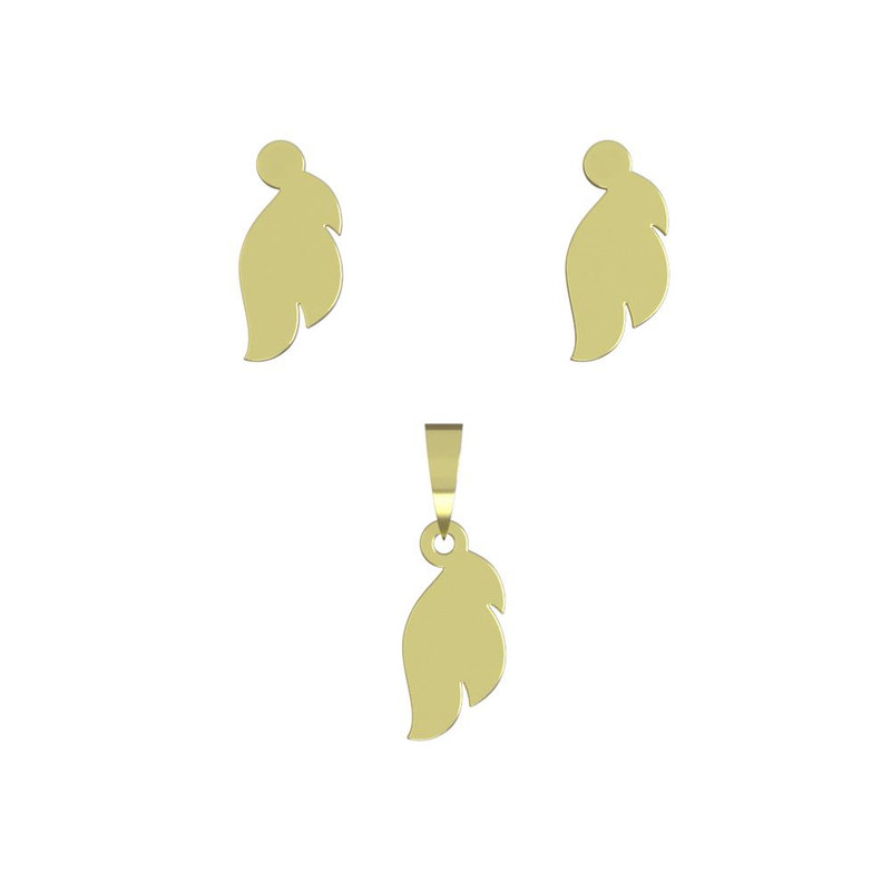 نیم ست طلا 18 عیار زنانه مدوپد مدل پر کد NA13334 نیم ست طلا 18 عیار زنانه مدوپد مدل پر کد NA13334