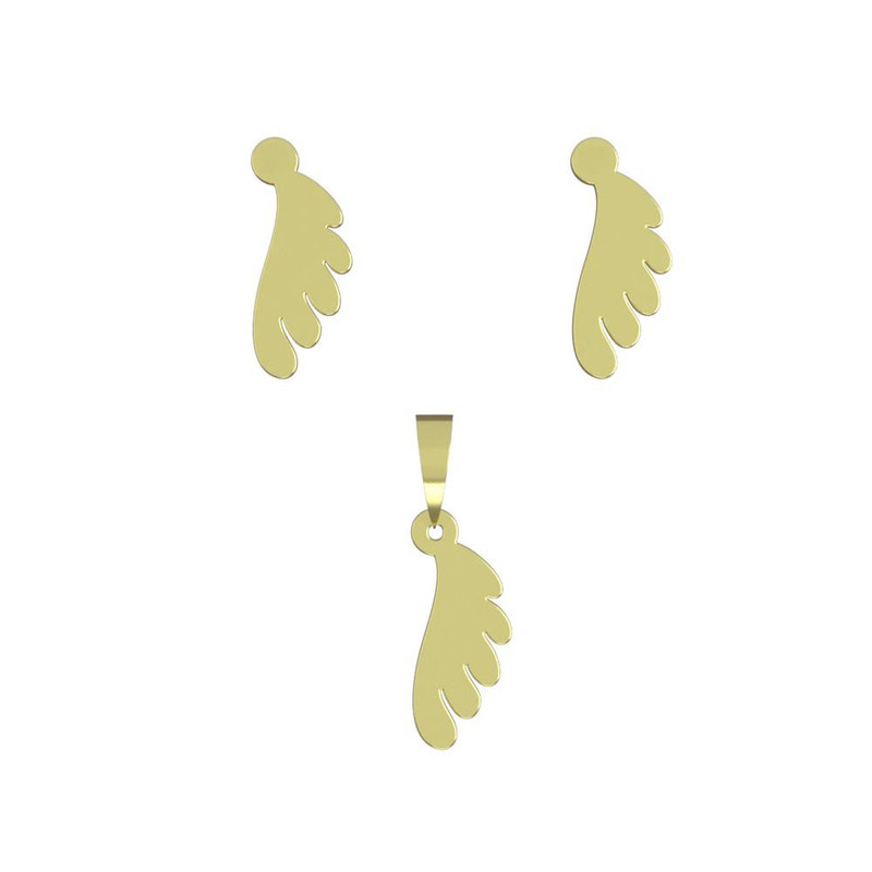 نیم ست طلا 18 عیار زنانه مدوپد مدل پر کد NA13440 نیم ست طلا 18 عیار زنانه مدوپد مدل پر کد NA13440