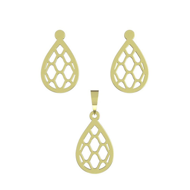 نیم ست طلا 18 عیار زنانه مدوپد مدل هندسی کد NA13495 نیم ست طلا 18 عیار زنانه مدوپد مدل هندسی کد NA13495